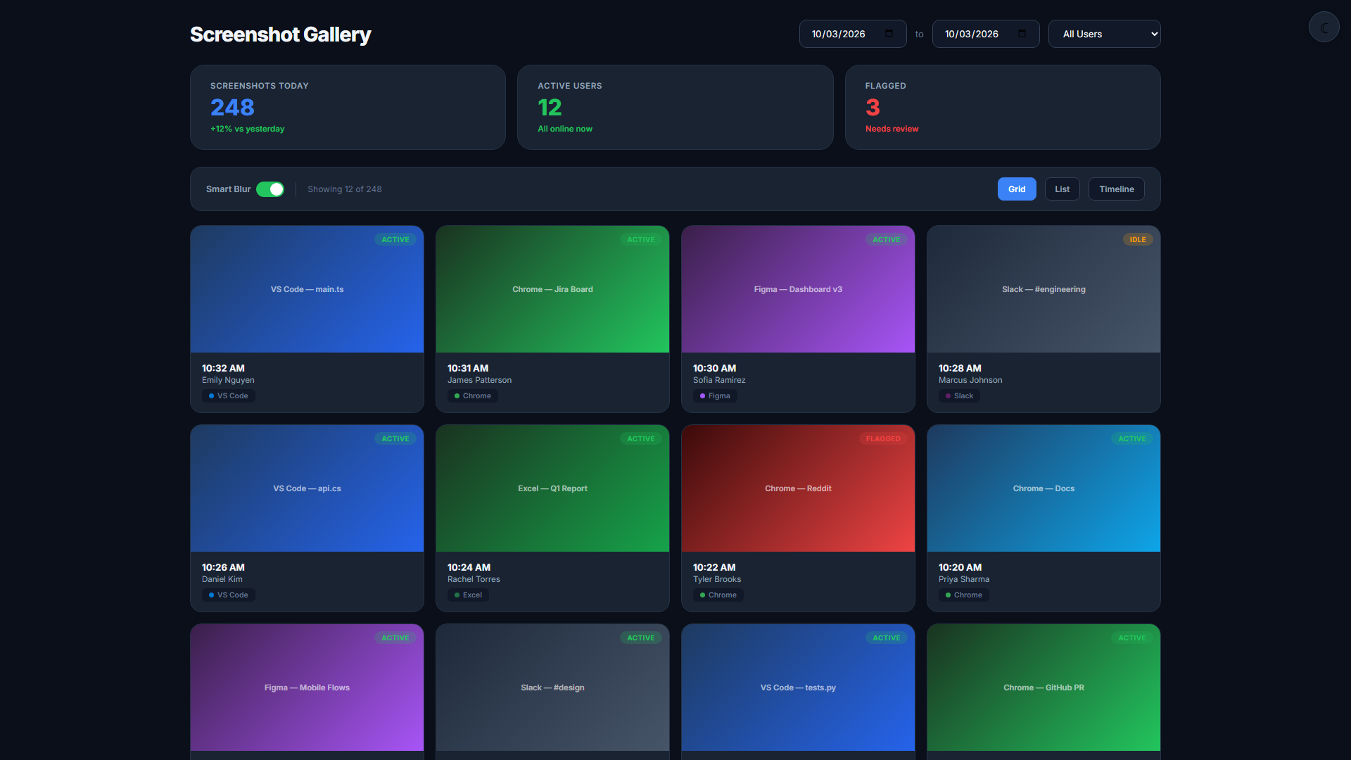 Screenshot gallery